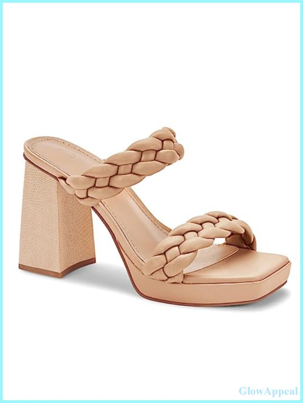 Women's Platform Braided Cross Strap Slip On Block Heel Sandals Party Dress